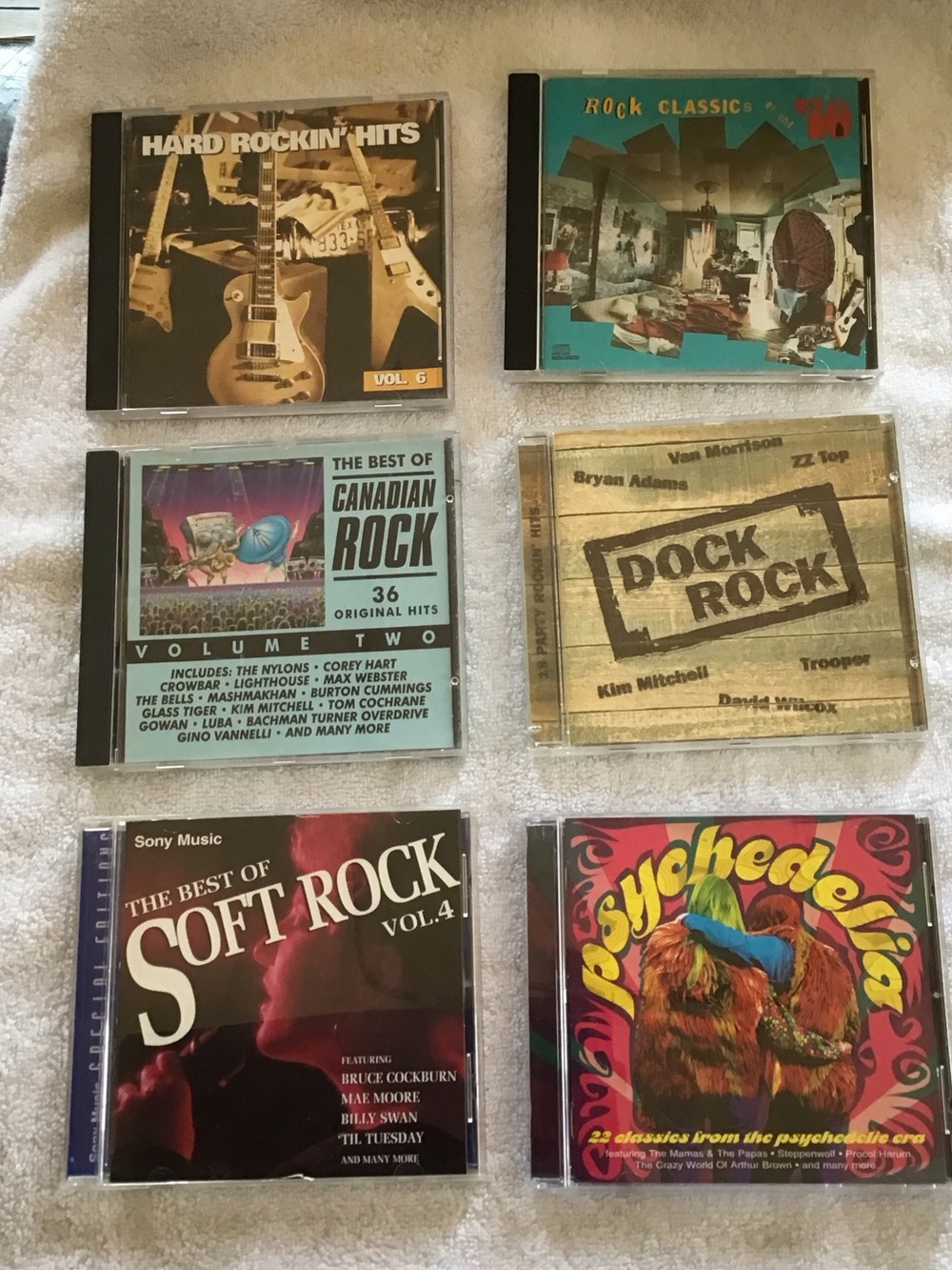 Bundle 6 compilation CDs Rock songs from the 70, 80